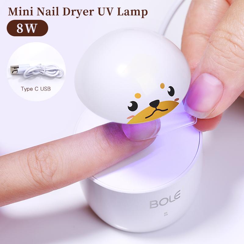 6W White UV LED Lamp Nail Dryer Portable Micro USB Cable Home Use Nail Gel Polish Dryer Machine Mini USB Lamp Nail Tool