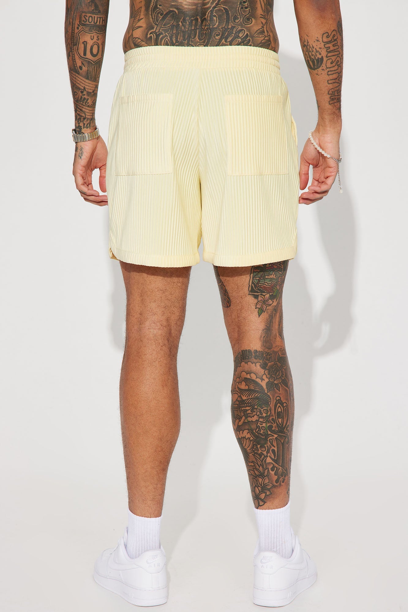 Stacks Textured Shorts - Cream