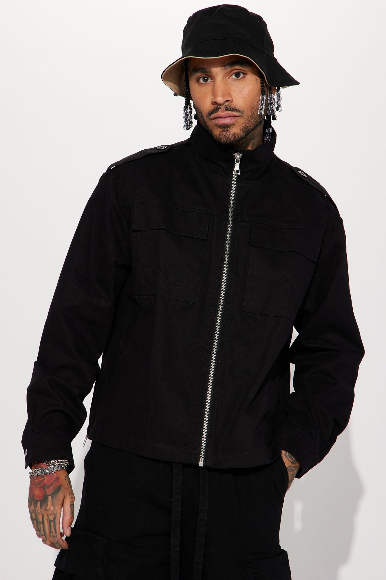 Only Better Twill Military Jacket - Black