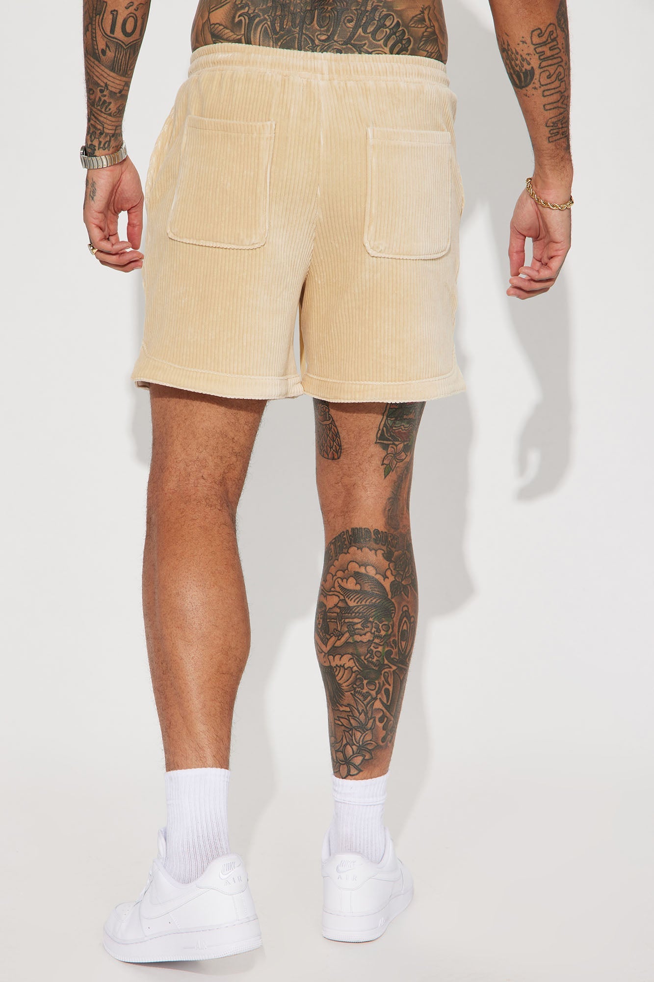 Luxury Ribbed Knit Shorts - Tan
