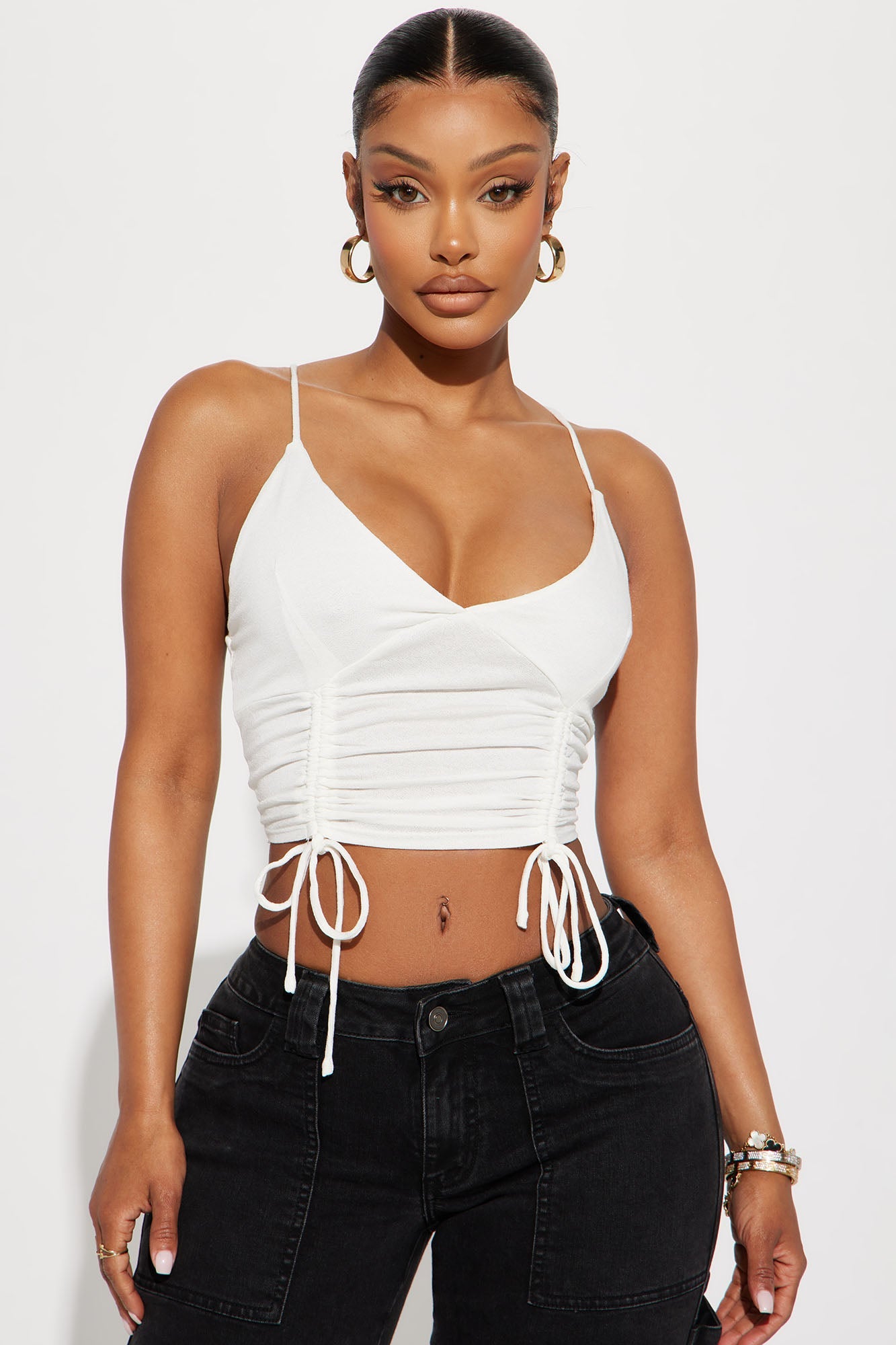 Claudette Cropped Cami - Off White